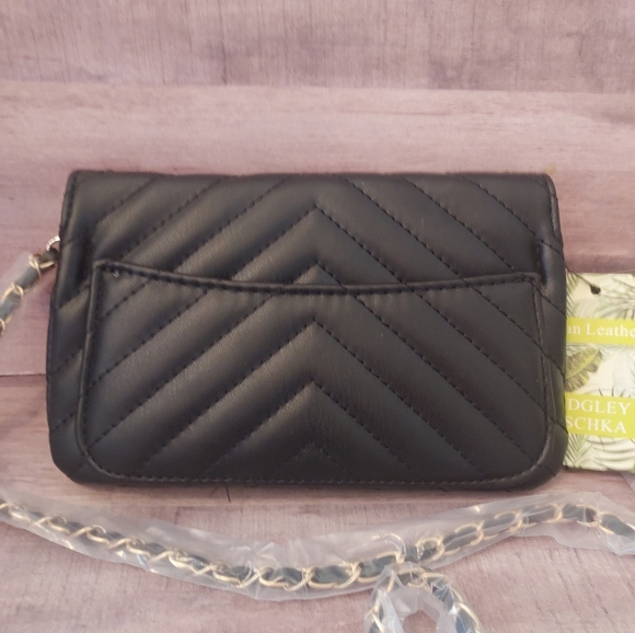 1 DAY SALE! NWT Badgley Mischka Small Black Quilted Vegan Crossbody Bag/Clutch - Picture 7 of 16
